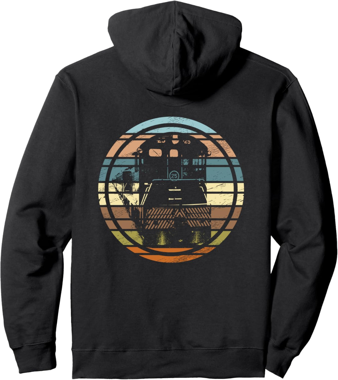 Zuglokomotive Eisenbahn Eisenbahnen Retro-Jahrgang Pullover Hoodie