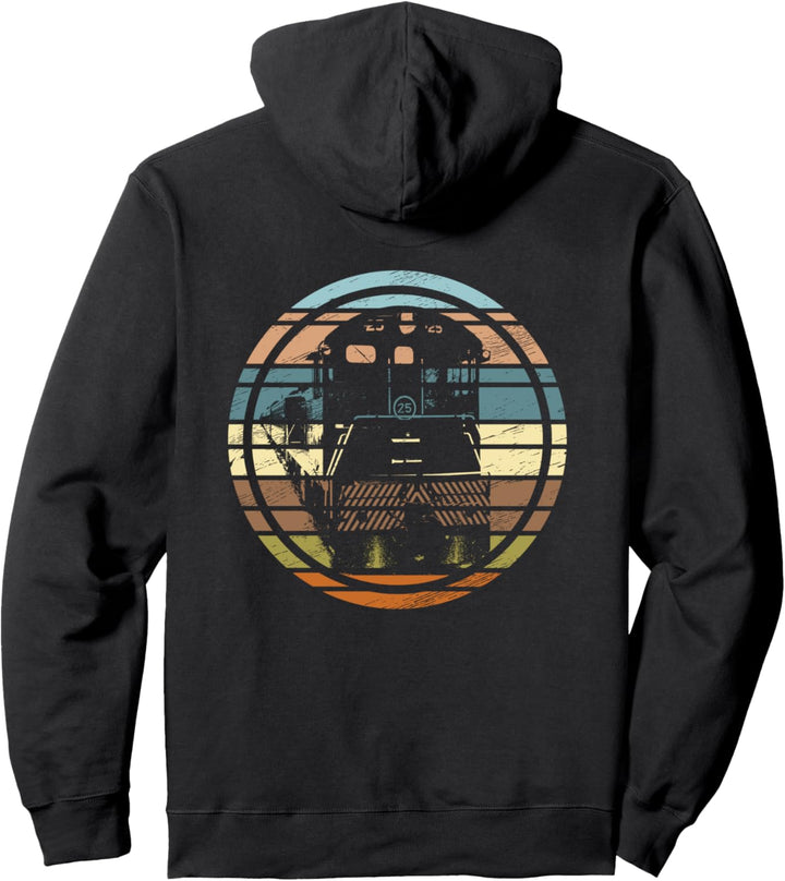 Zuglokomotive Eisenbahn Eisenbahnen Retro-Jahrgang Pullover Hoodie