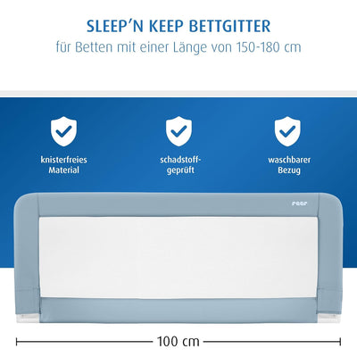 Reer Sleep'n Keep, Fallschutz für Babybetten, 100 cm Länge für Betten mit einer Länge von 150-180 cm