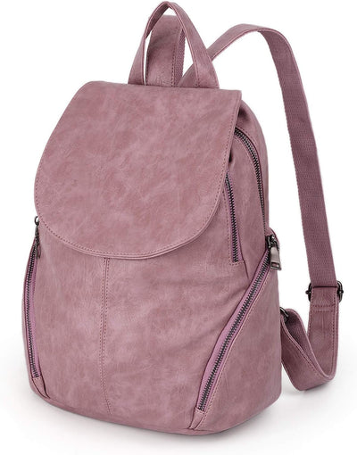 UTO Damen Rucksack gewaschenes PU Leder Reisetasche Grosse Kapazität Für Frauen Schultertasche Multi