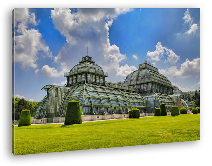 deyoli das Palmenhaus in Schönbrunn Wien Format: 80x60 als Leinwandbild, Motiv fertig gerahmt auf Ec