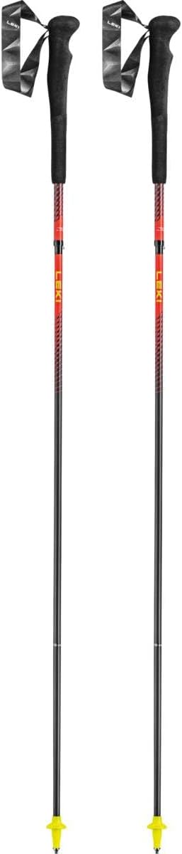 LEKI Cressida Stöcke bright red-neonyellow-natural 110CM, bright red-neonyellow-natural 110CM