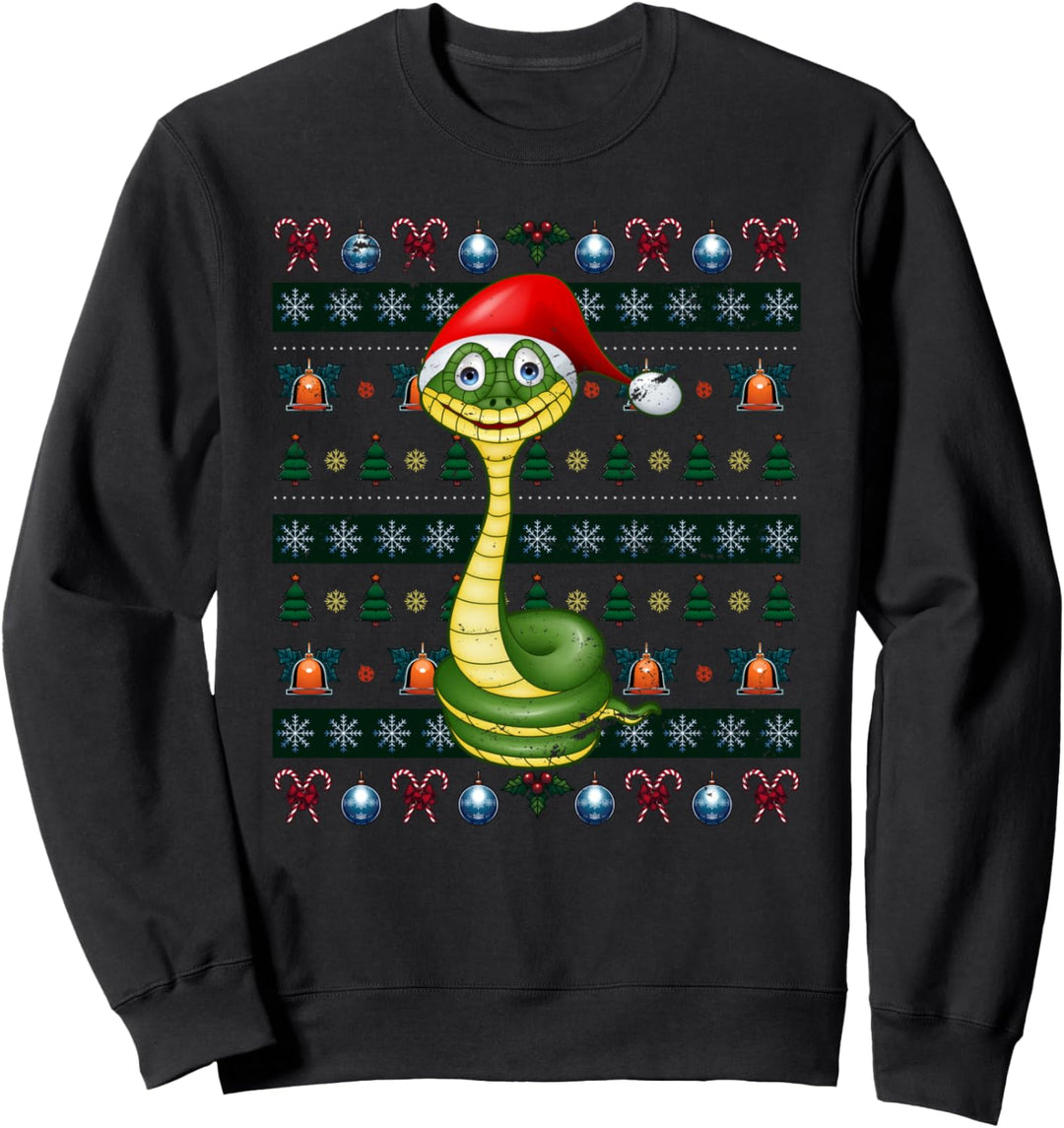 Weihnachten Geschenk Reptilien Tier Ugly Christmas Schlange Sweatshirt