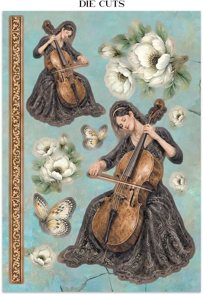 Stamperia - Junk Journal Stickers, Cut-Outs, and Backgrounds for Scrapbooks, Albums, Card Making, Bu