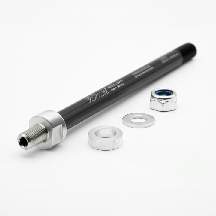 Trailer AxXle | Steckachse für Fahrradanhänger mit Universal-Adapter | Verschiedene Gewinde & Längen