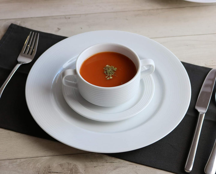 Alumina Suppen-Obere 0,30 l stapelbar Relief Paris Suppentasse, Suppentasse