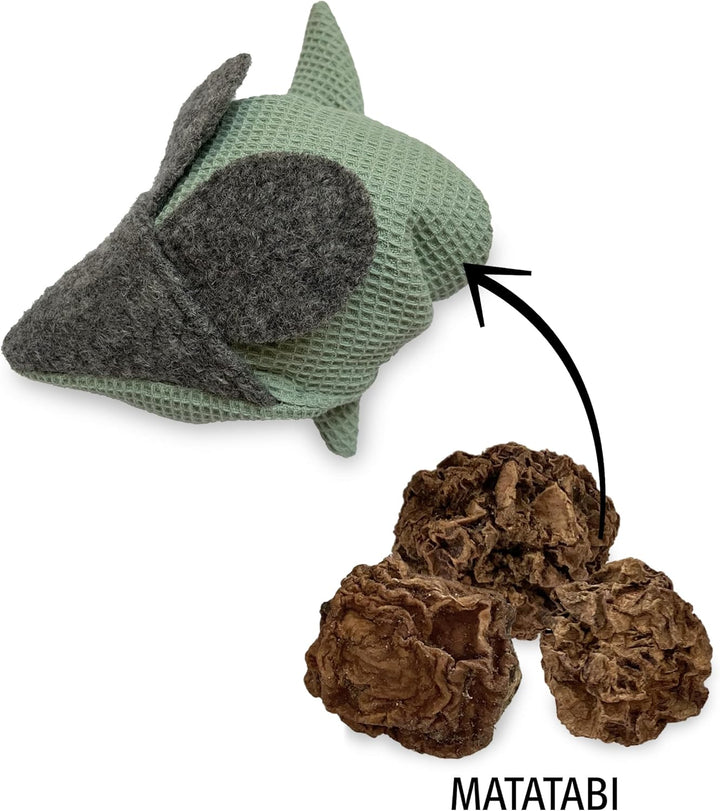 Kater Kasimir MAUSBERT 2-in-1 Kuschelkissen und Katzenspielzeug Maus in Einem! 4er Set mit Bio-Katze