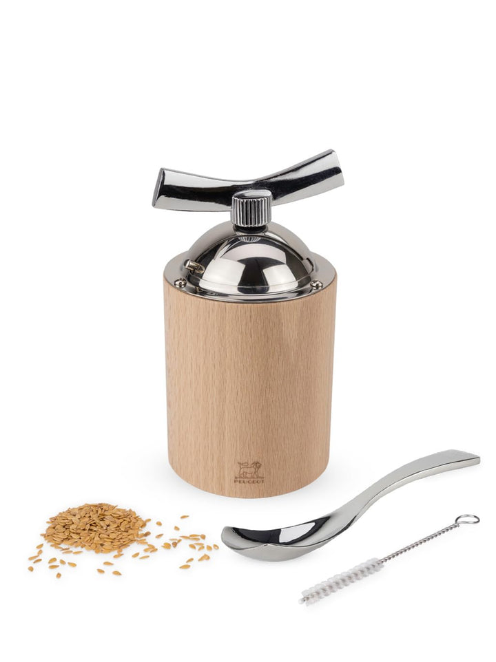 Peugeot Leinsamenmühle Isen 13 cm Natur I Hochwertige Leinsamenmühle manuell aus PEFC-zertifiziertem