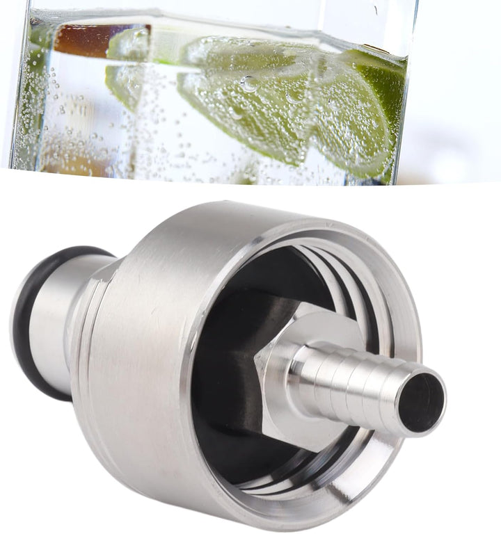 Yosoo Health Gear Edelstahl-Karbon Kappe für PET-Flaschen, CO2-Kupplung Ball Lock, Gegendruck-Füllka