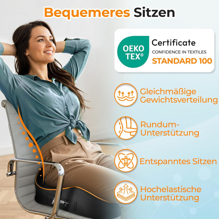 Sitzkissen - Ergonomisches Sitzkissen für Bürostühle, Autositze, Spielstühle, mit komfortabler Unter