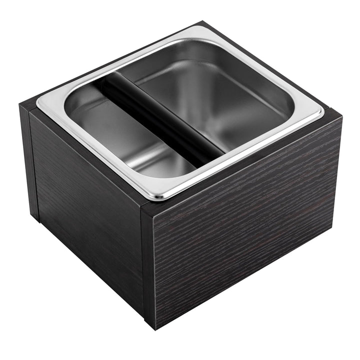 Abklopfbehälter, Knock Box für Kaffeesatz Edelstahl Kaffeesatzbehälter Espresso Abschlagbehälter, fü