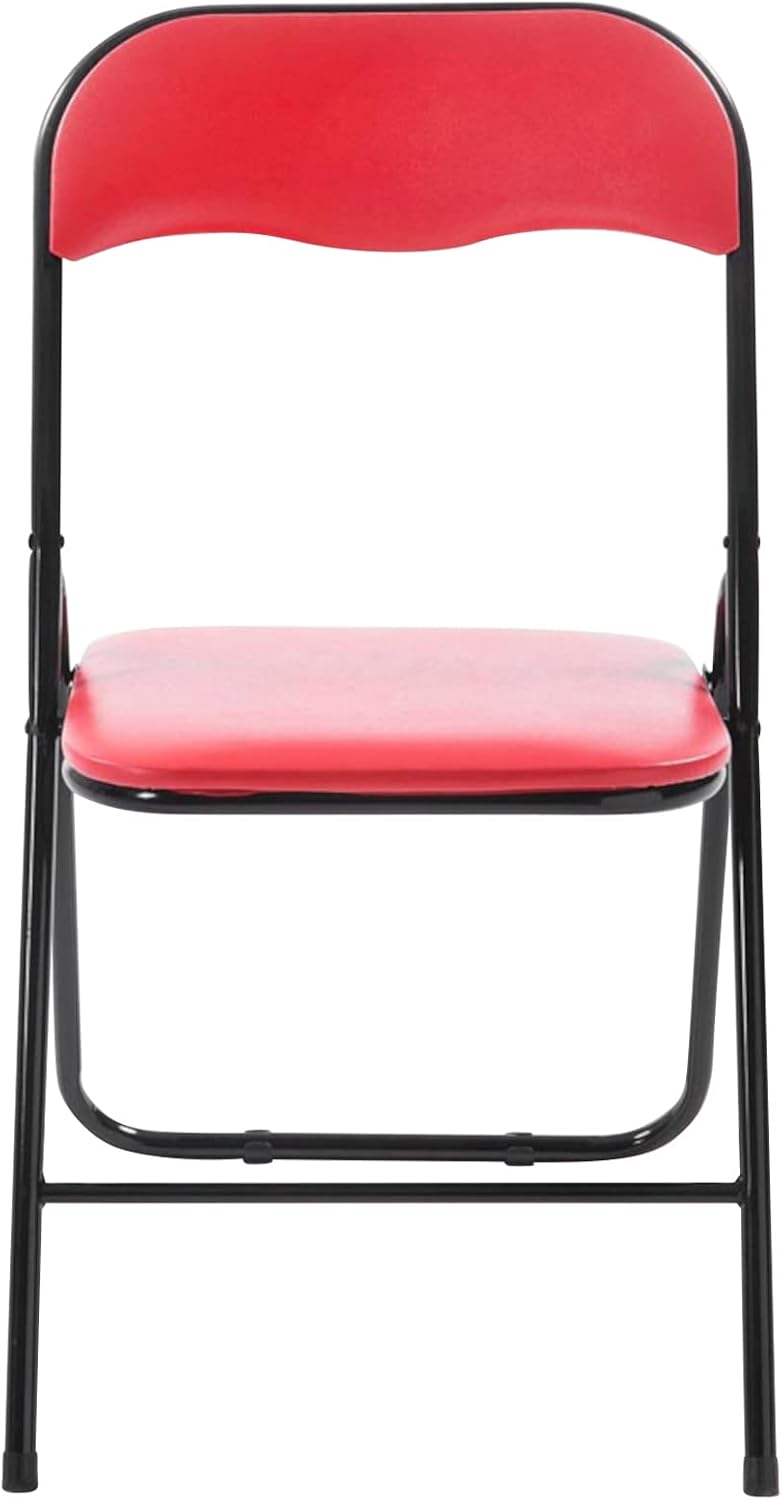 CLP 4er Set Klappstuhl Felix Gepolstert I Küchenstuhl Mit Metallgestell I Kunstleder PVC Sitz Gepols