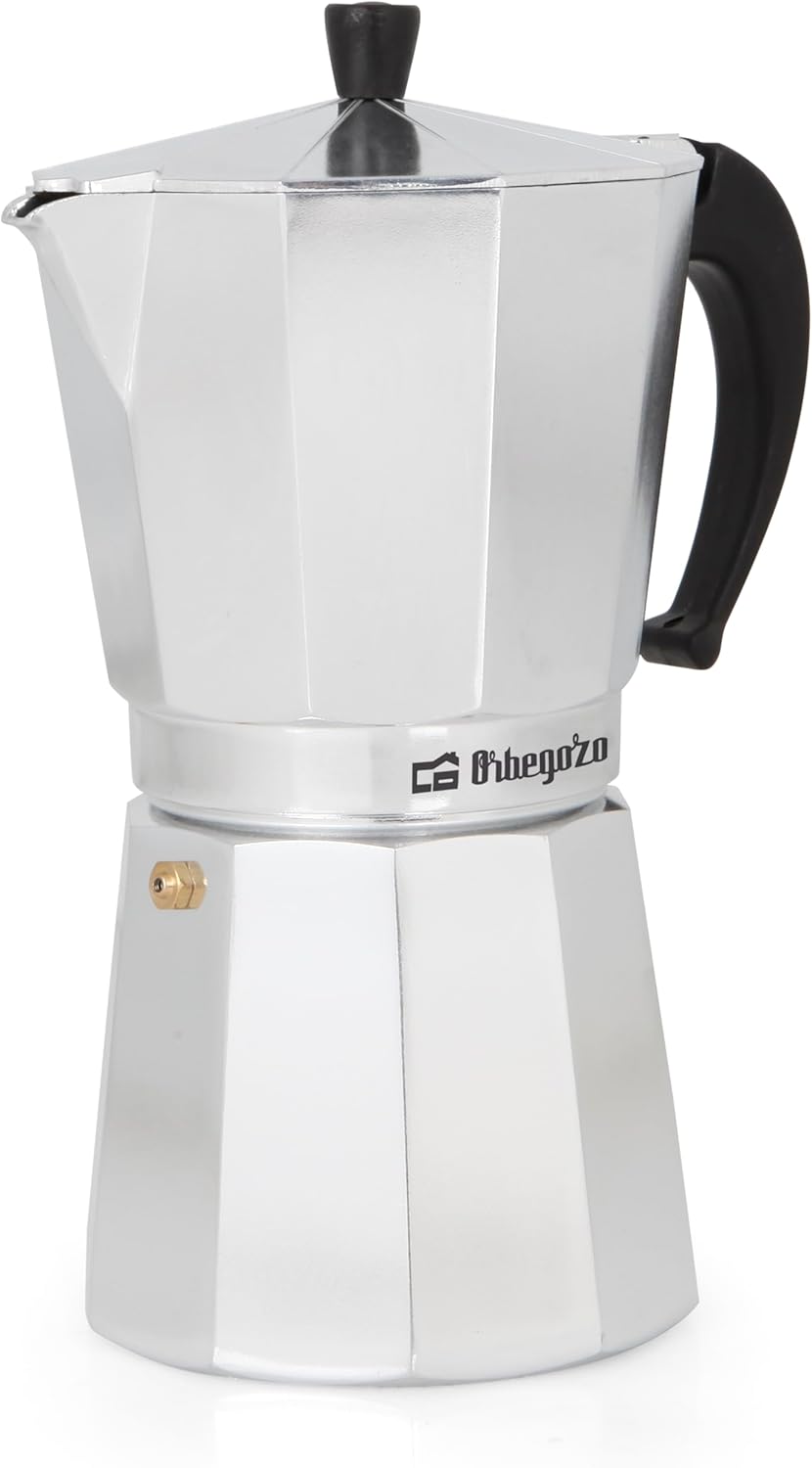 Orbegozo KF 300 - Italienischer Kaffeekocher aus Aluminium, 3 Tassen Kapazität (145 ml) Drei Tassen.