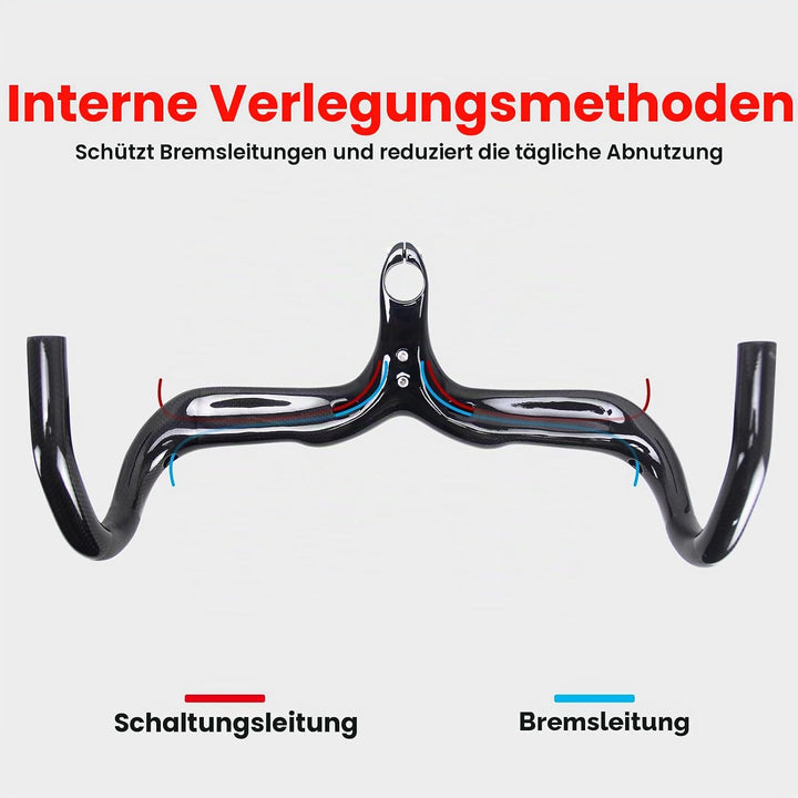 RXL SL fahrrad Lenker rennrad 1-1/8"lenker rennrad carbon 3K glänzend schwarz 400 * 90mm Schwarz-3K