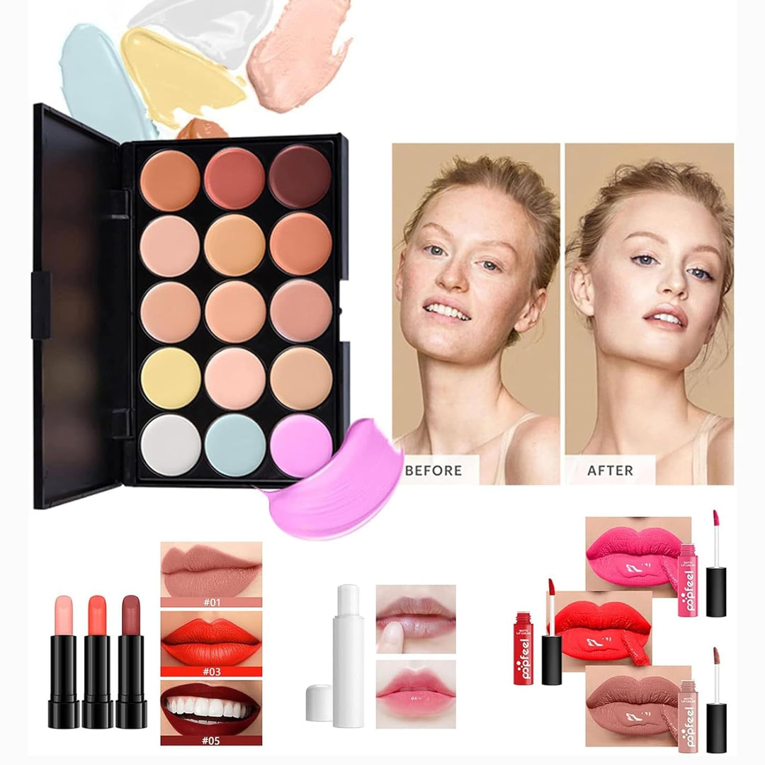 BrilliantDay Mehrzweck Make-up-Set All-in-One Make-up-Geschenkset Kosmetik-Palette Starter Kit Lipgl