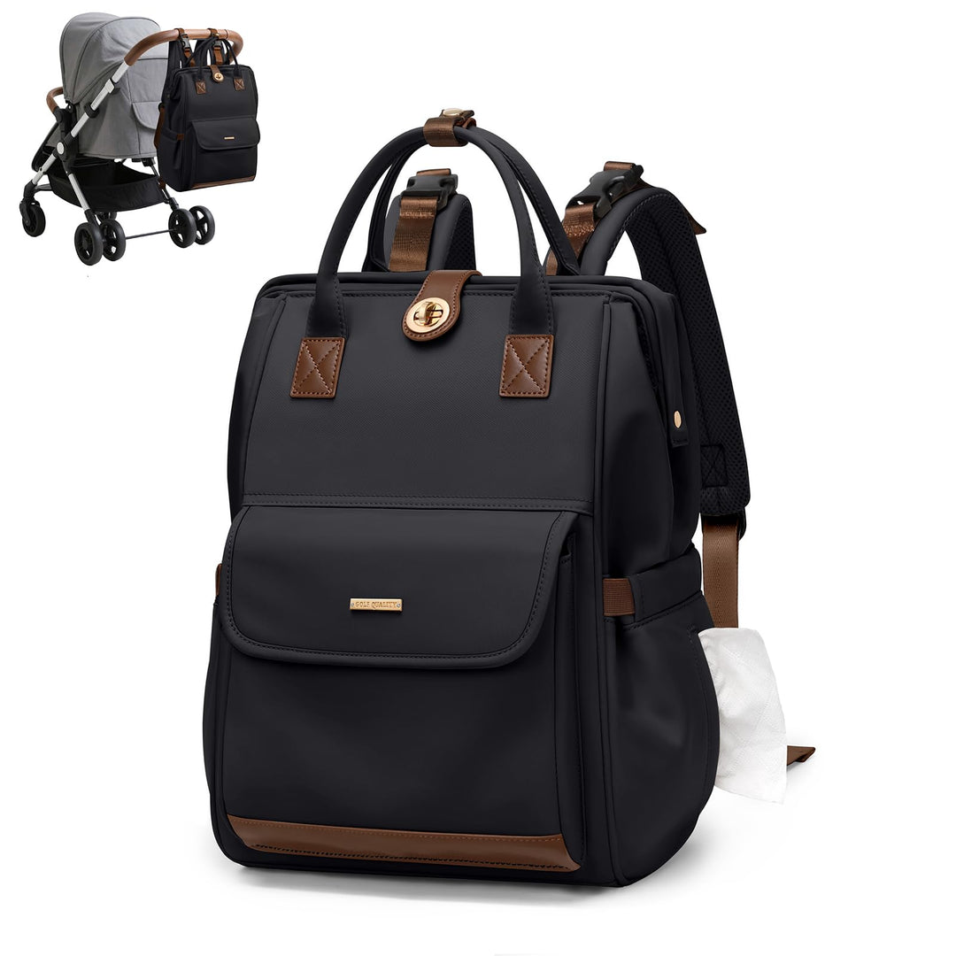 Wickeltasche, Rucksack, multifunktional, wasserabweisend, mit Haken, lässige Wickeltasche zum Aufhän
