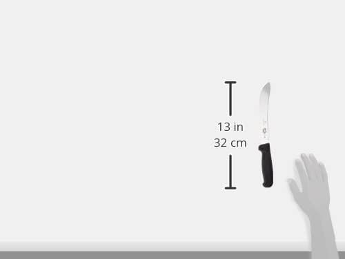 Victorinox, coltello da macellaio Fibrox, nero, lunghezza: 18 cm, 5.7603.18 18 cm Schwarz, 18 cm Sch