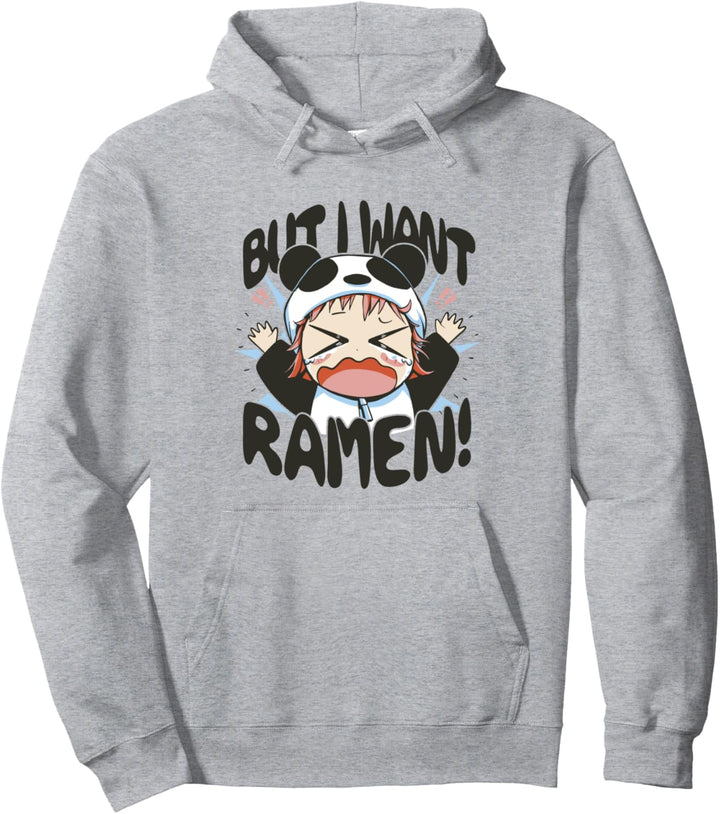 But I Want Ramen Lustige Chibi Anime Charakter als Panda Pullover Hoodie