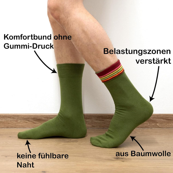 gigando – Socken Herren Baumwolle Uni Farben 3er, 4er, 5er, 6er oder 8er Pack in Premiumqualität – s