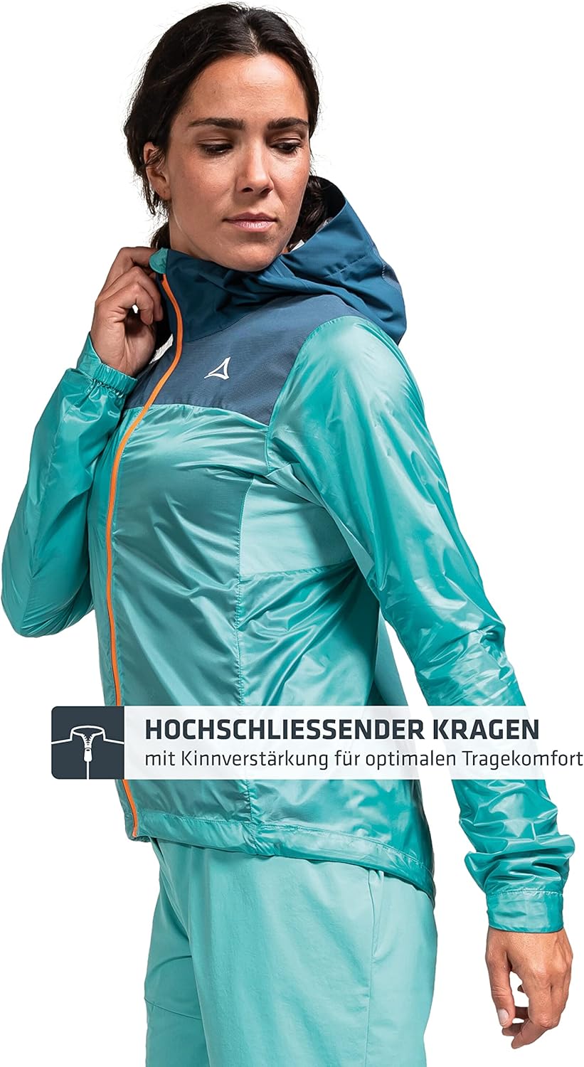Schöffel Damen Hybrid Jkt Flow Trail L, extrem leichte, atmungsaktive MTB Jacke, wasserabweisende Fa