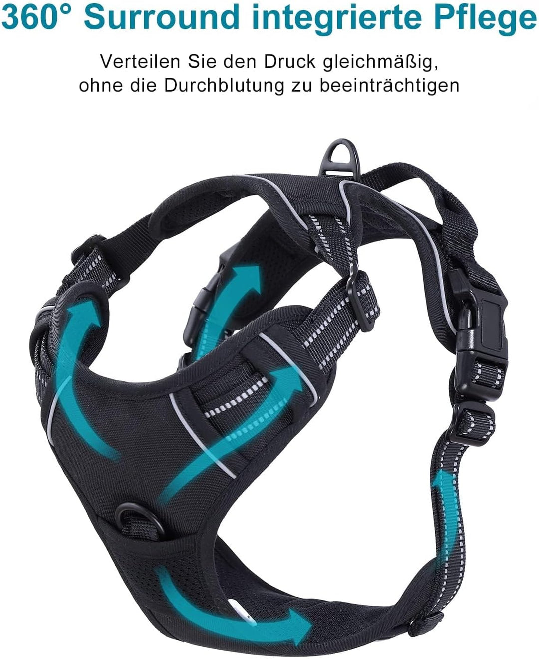 FullBerg® Hundegeschirr für Kleine, mittelgrosse und grosse Hunde Anti Zug Geschirr No Pull Sicherhe