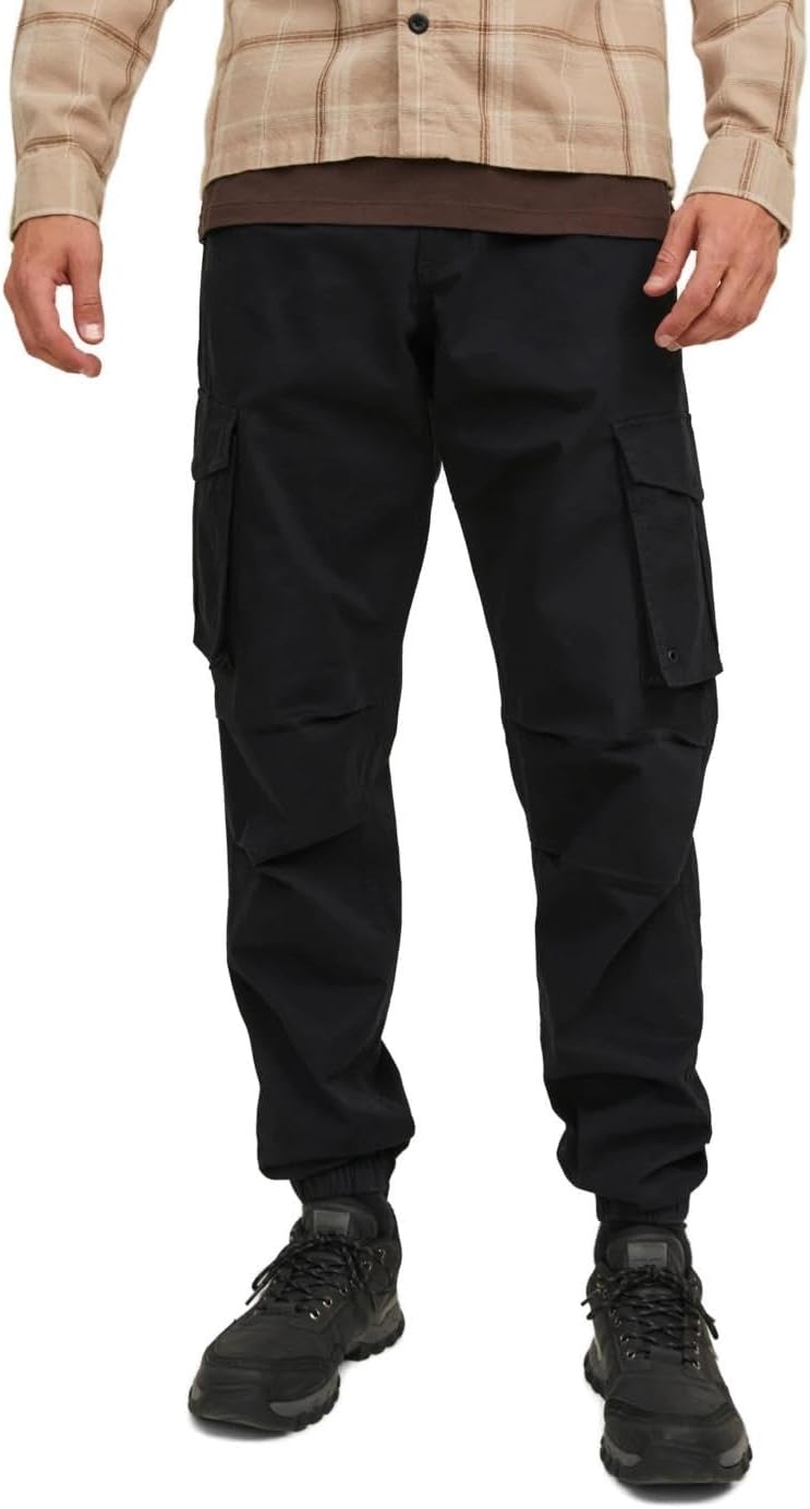 JACK & JONES Male Cargo-Hose Relaxed Fit Cargo-Hose XS Schwarz, XS Schwarz