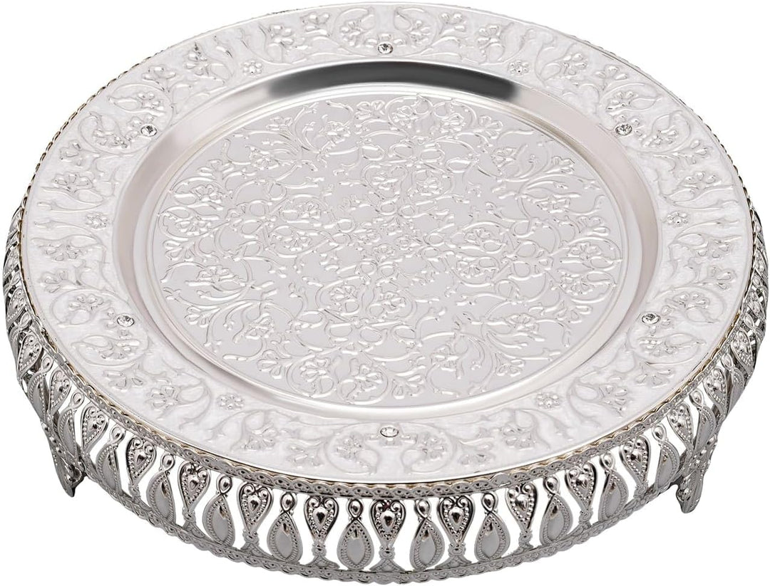 Europäisches Teeservice im Vintage-Stil, aus Metall, Set mit 6 Tassen und Teekanne mit Tablett, für