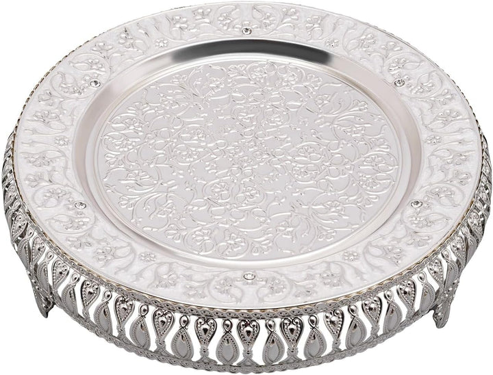 Europäisches Teeservice im Vintage-Stil, aus Metall, Set mit 6 Tassen und Teekanne mit Tablett, für