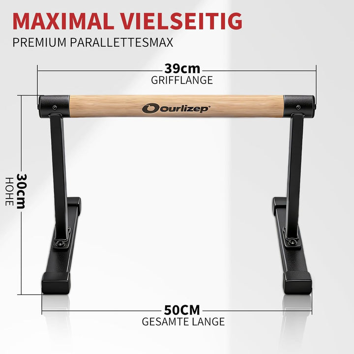 Parallettes, Calisthenics Equipment for Handstand, Push Ups & More, Push Up Handles for Home & Outdo