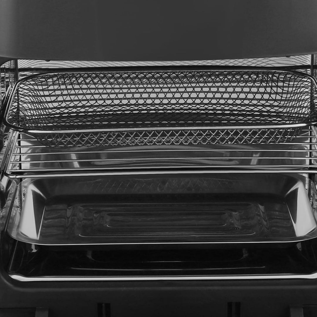 15L Minibackofen Heissluftfritteuse, Heissluft-Backofen 1400W mit 3 Zubehör, Heissluftfritteuse mit