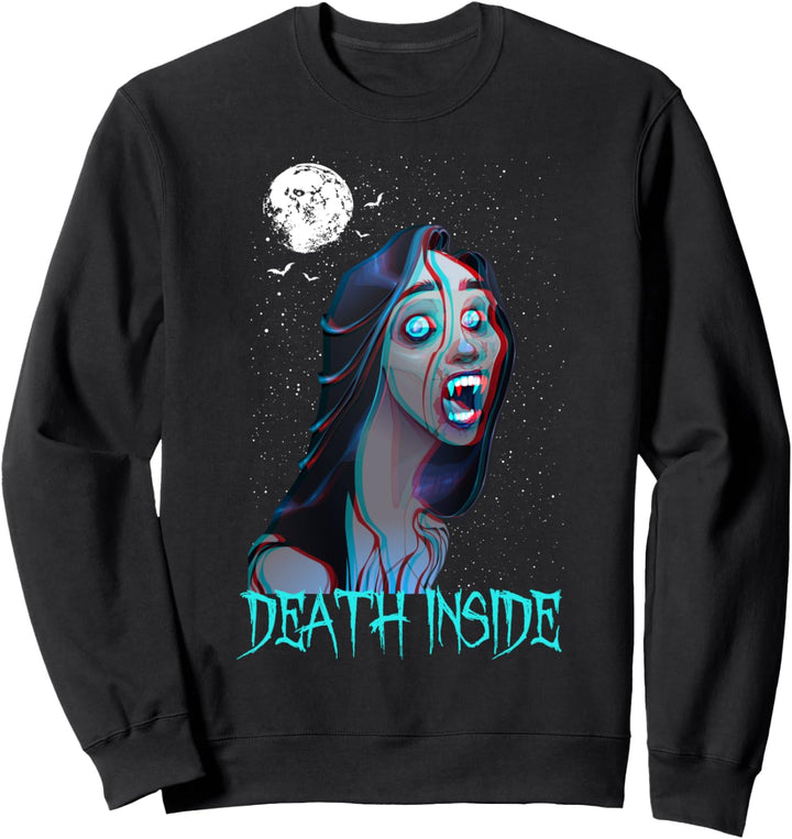 Death Inside - Vampir Gothic Fledermaus Vaporwave Halloween Sweatshirt