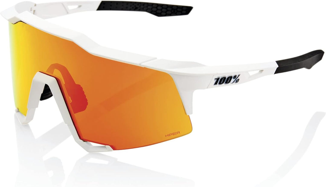 100% GAFAS Speedraft - Soft Tact Off White - Hiper Red Multilayer Mirror Linse