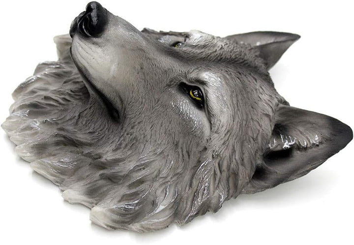 Wolfskopf Tierkopf Wanddeko Harz Dekorationen Skulptur Kopfwand Wandskulptur Kopf Wand Deko, Wolf, W