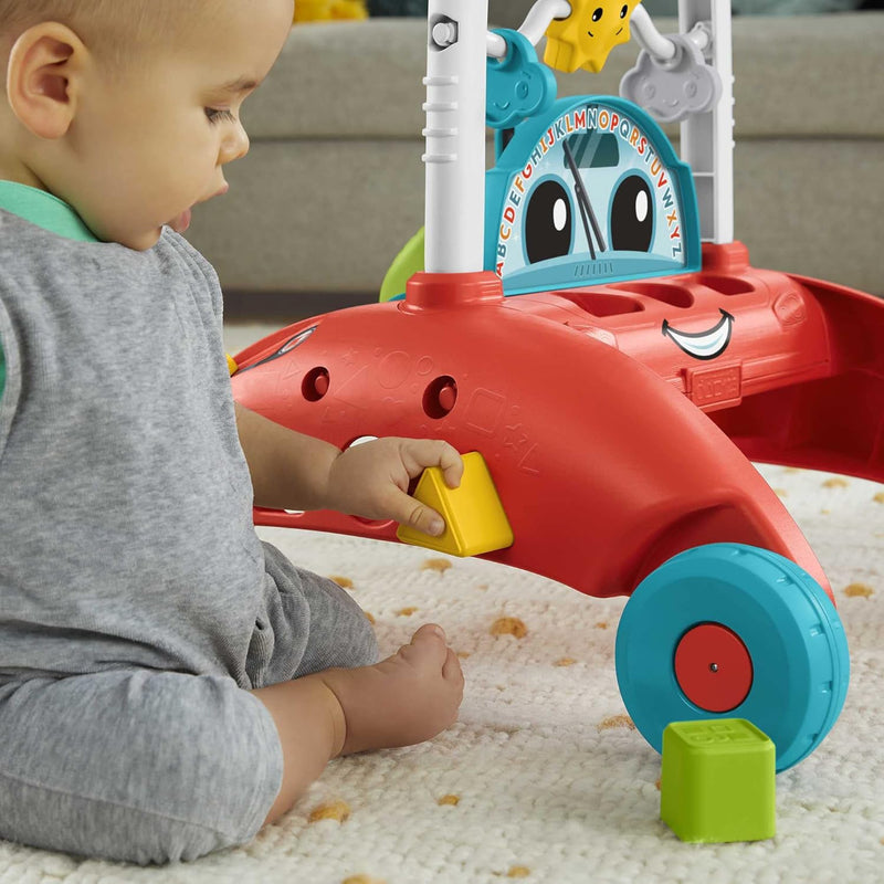 Fisher-Price 2-Seiten Auto-Lauflernwagen, mitwachsendes interaktives Spiel-Center mit über 50 Lieder