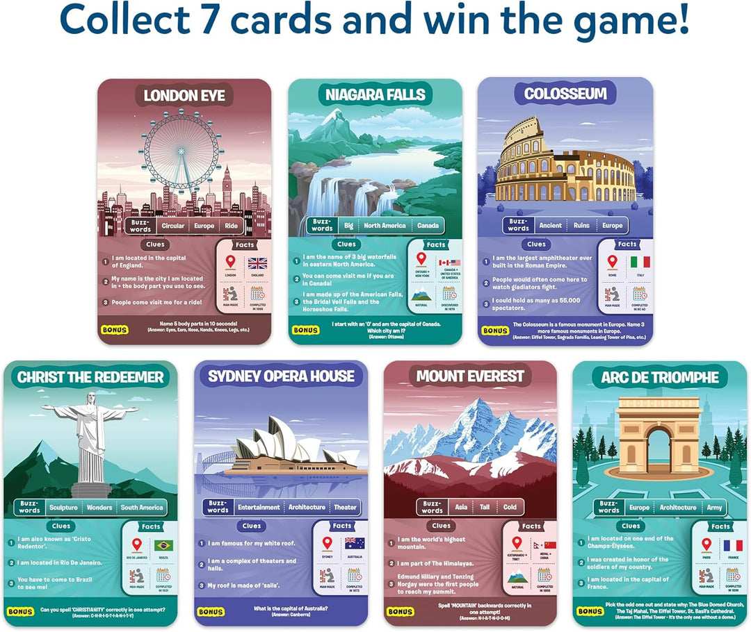 Skillmatics Guess in 10 Legendary Landmarks, Kartenspiel mit cleveren Fragen, extrem unterhaltsam fü
