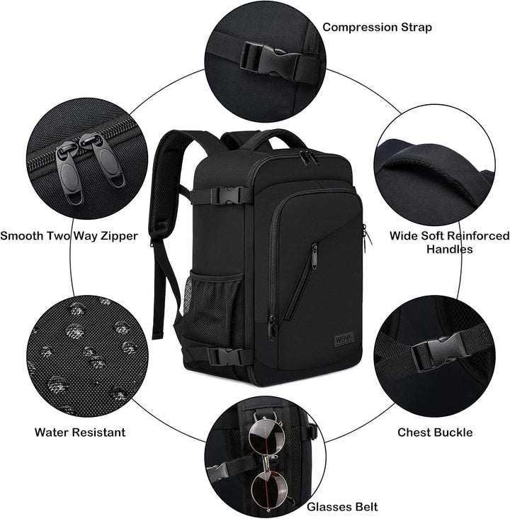 Handgepäck Rucksack 40x20x25 für Ryanair Klein Reiserucksack für Flugzeug Unter Sitzplatz Tasche Lap