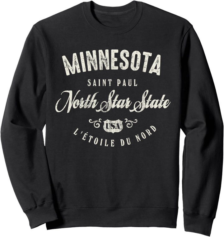 Minnesota Saint Paul Nordstern-Staatsweinlese Sweatshirt