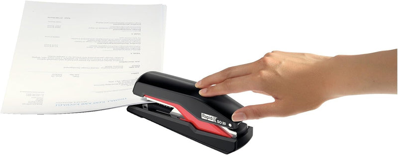 Rapid 5000547 Tacker Super Flachheftgerät (30 Blatt, Mühelos, Omnipress, Hochwertiges Ergonomisches