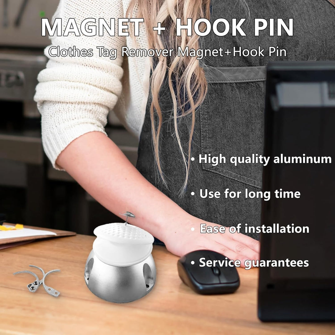 Magnetischer Sicherheitsetikettenentferner mit Haken Extra starke Magnete für Pins Geeignet für RF8.
