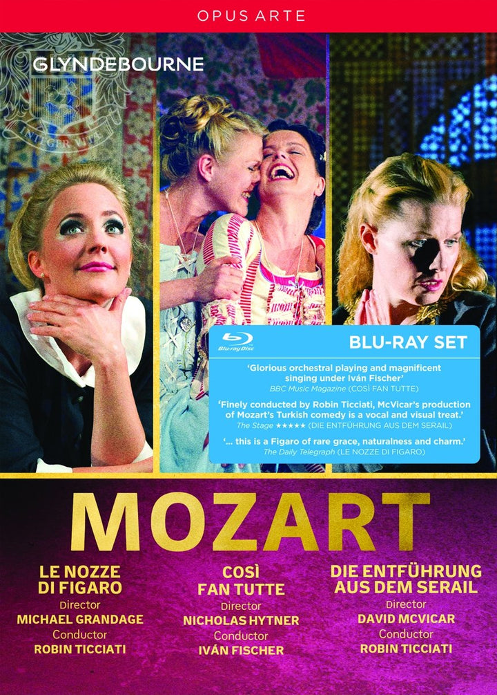 Mozart: Le Nozze Di Figaro / Die Entführung aus dem Serail / Così fan tutte, Blu-ray
