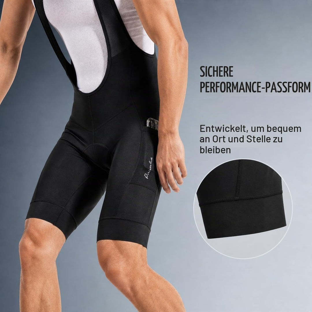 Przewalski Radlerhose Herren Gepolstert, Atmungsaktive Fahrradhose Herren für Strasse und Bergfahrte