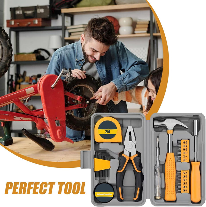 57×24.5×27.5 cm 24 Stück Werkzeugkoffer: Mini Werkzeug Set, Haushaltswerkzeug-Set, Fahrrad Auto Werk