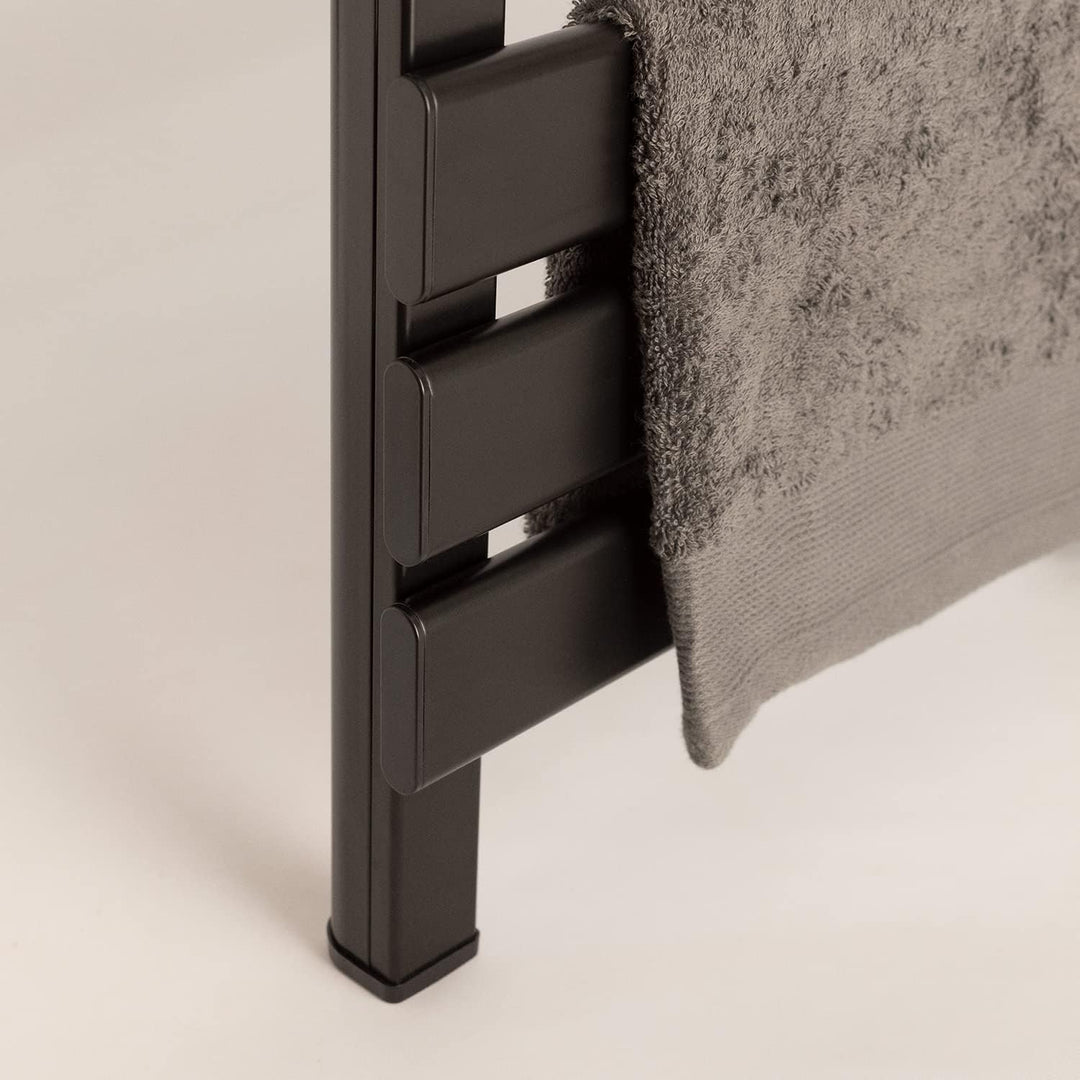 CREATE / WARM Towel Mini 150W / Elektrischer Badheizkörper Schwarz mit Regal / 52,3x8x55,8cm, mit di
