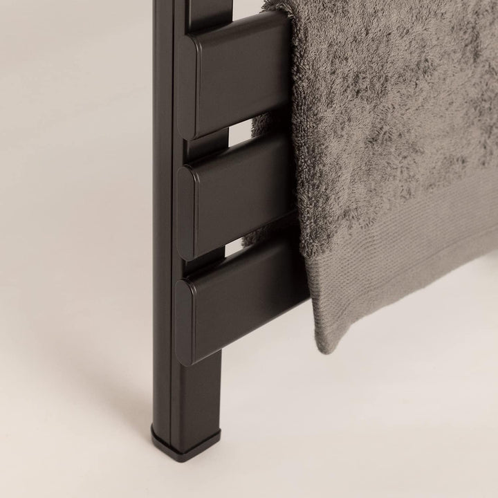 CREATE / WARM Towel Mini 150W / Elektrischer Badheizkörper Schwarz mit Regal / 52,3x8x55,8cm, mit di