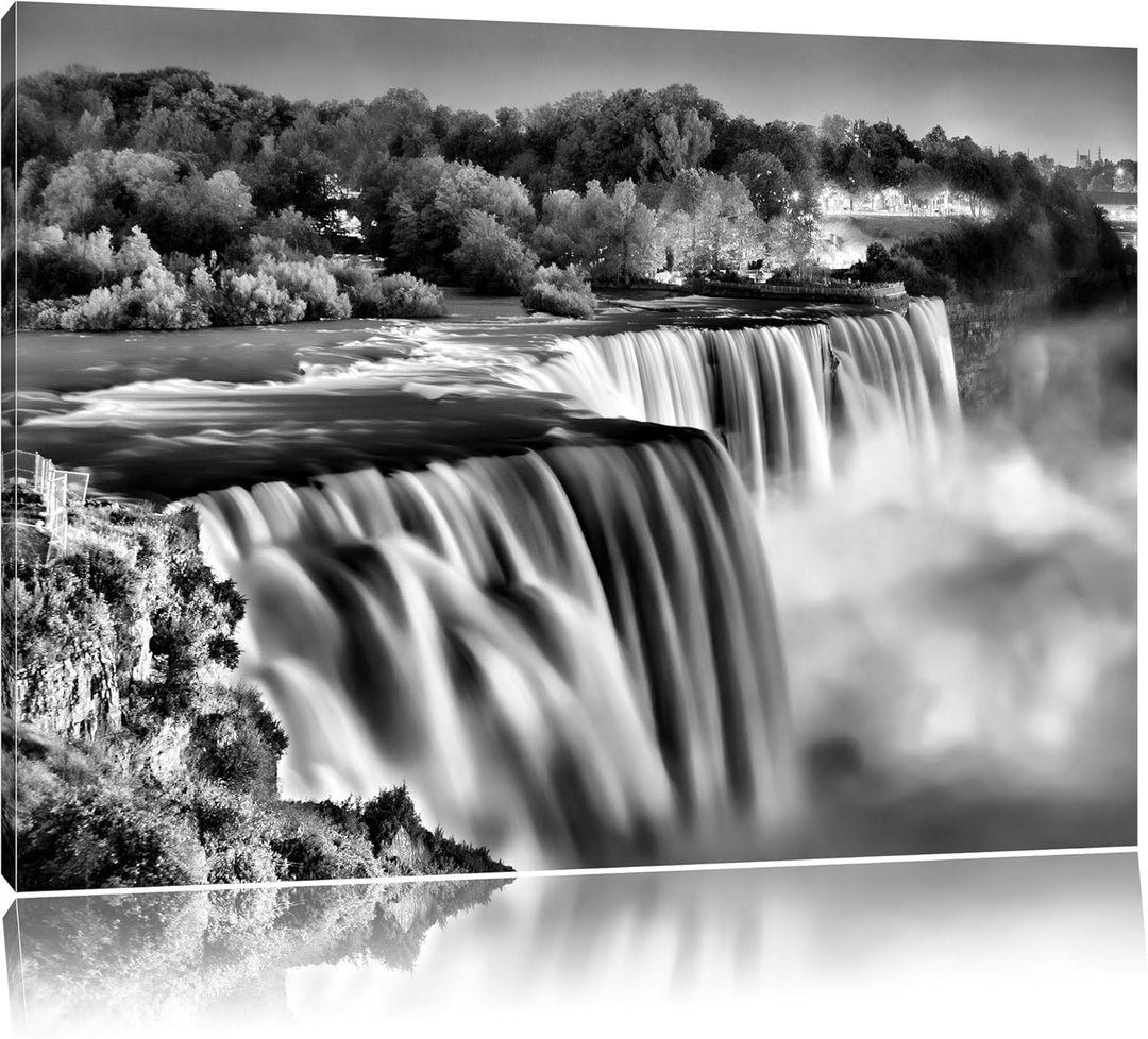Pixxprint Majestätische Niagara Fälle als Leinwandbild/Grösse: 100x70 / Wandbild/Kunstdruck/fertig b