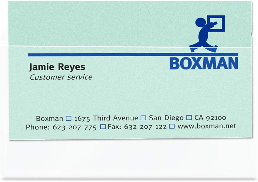 3L Visitenkartentaschen/10114 95x60mm Inh.100 95x60 mm 100 Stück - Öffnung grosse Seite, 95x60 mm 10