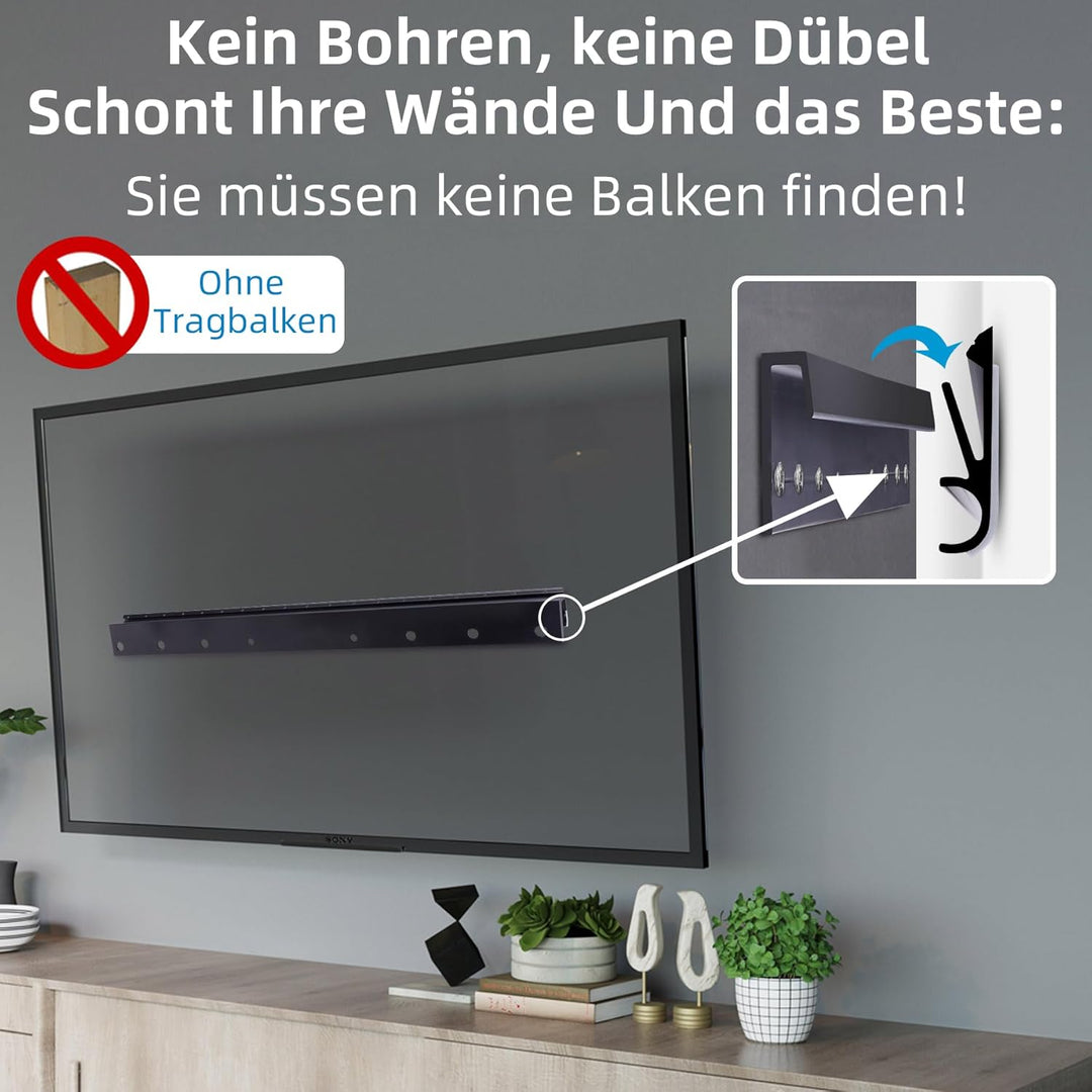 Antimbee TV Wandhalterung ohne Bolzen, Fernsehhalterung Wand, Wandhalterung Fernsehe für 13-55 Zoll
