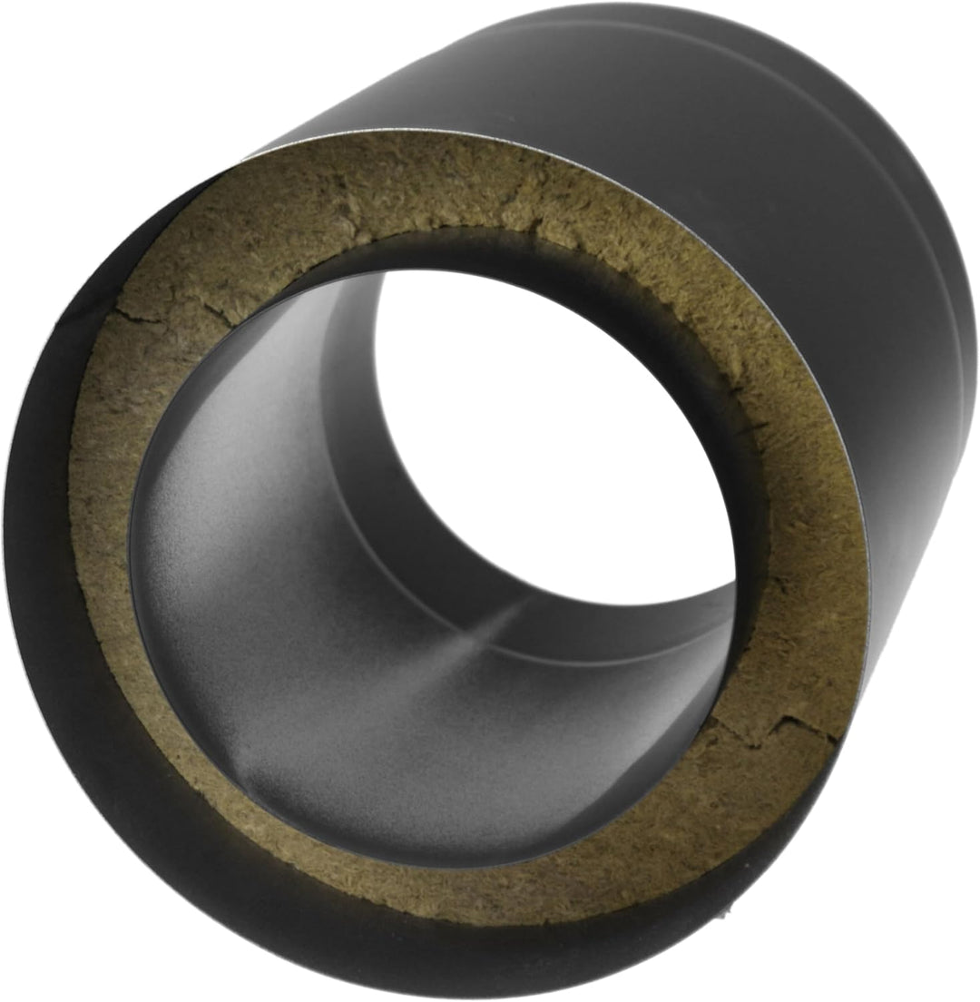 raik Rauchrohr/Ofenrohr Coltherm doppelwandig mit Isolierung Durchmesser 150 mm Länge 250 mm Stahlbl