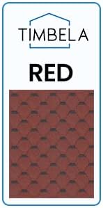 Bitumenschindeln-Set Hexagonal Rock H550RED, rote Bitumen-Dacheindeckung Timbela M550 für Gartenhaus