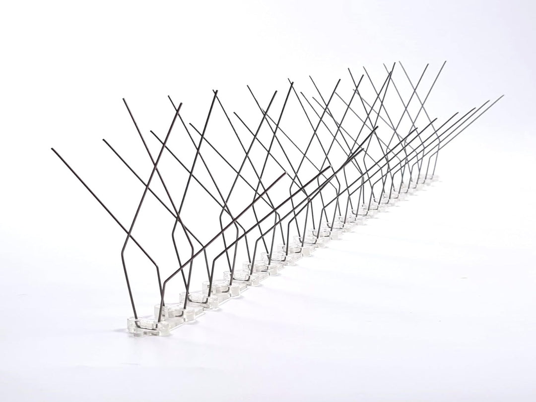 10 Meter Vogelabwehr, Taubenabwehr/ 4-reihig, X-Form/ 20 Elemente a 50 cm/Taubenspikes aus Edelstahl